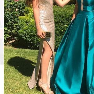 Aidan Mattox Sequence Maxi Dress